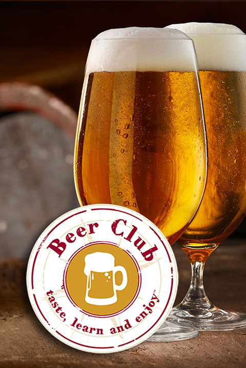 beer club logo with glasses of beer
