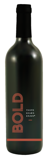 Bold Red Wine Bottle