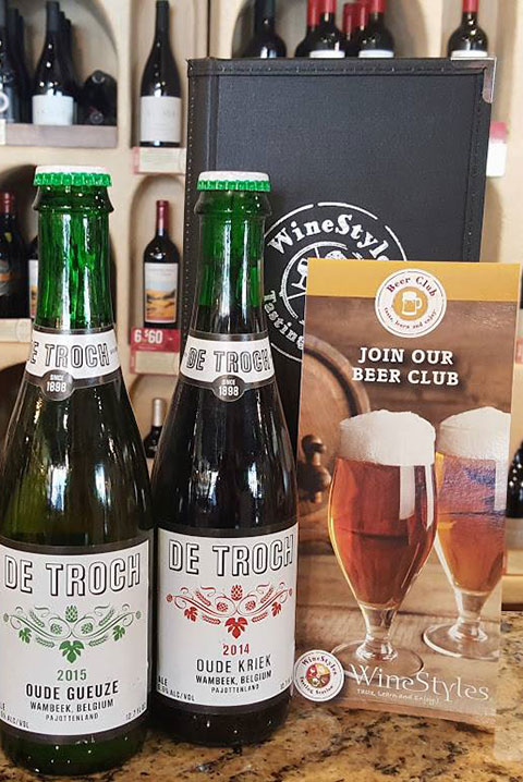 Beer Club brochure with beer bottles